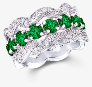 A Graff White Gold Wave Motif Wedding Band For Her - Engagement Ring #4148096