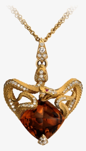 Mythologycollection - Snake Heart Necklace #4148190