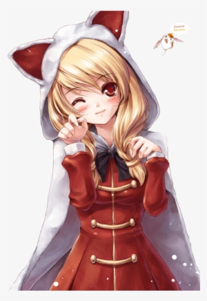 Anime Girl - - Blonde Anime Girl With Hoodie #4148746