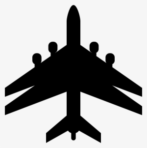 Airplane Black Shape With Double Wings Comments - Icon #4148812