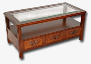 Reproduction Glass Top Chippendale Coffee Table - Coffee Table #4149051