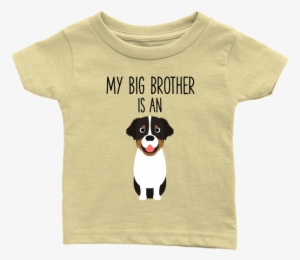 My Big Brother Is An Australian Shepherd Baby T-shirt, - T-shirt #4150441