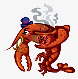 Crawfish Smoking Cigar Clip Art - Crawfish 7 Restaurant #4151147