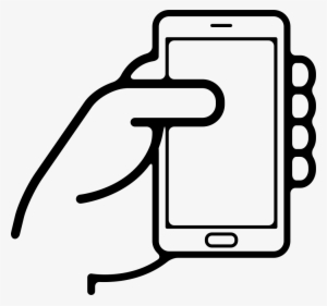 Hand Holding A Cellphone - Hand Holding Phone Icon #4151665