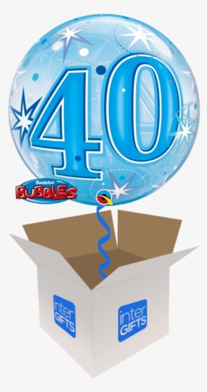 22″ Blue 40 Bubble - Balloons 11th Birthday Png #4152330