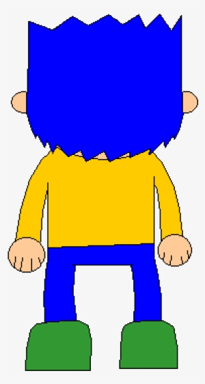 New Joey Slikk With Spiky Hair Back Sprite Trans - Portable Network Graphics #4152387