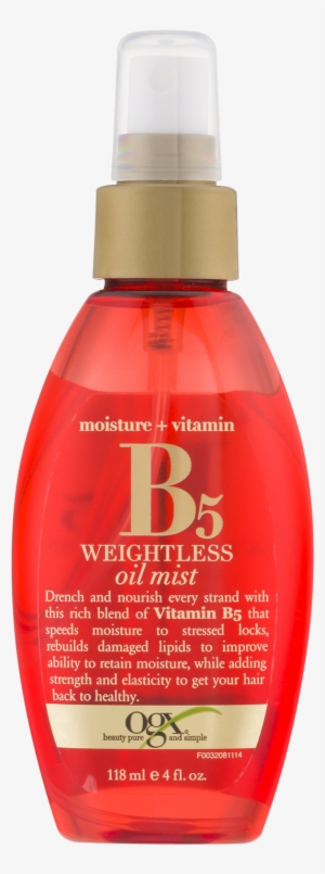 Ogx Moisture Plus Vitamin B5 Weightless Oil Mist, 4 #4152596