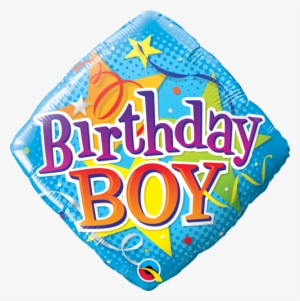 18" Birthday Boy Stars - Birthday Balloon Boy #4152702