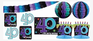 40th Birthday Decorating Kit - Party #4152797