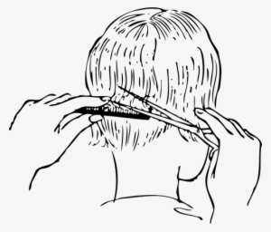 Hair Clipart Back Hair - Hair Cutting Clip Art #4152859