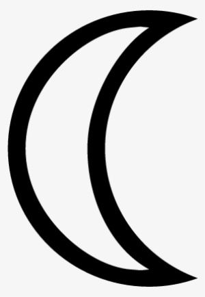 Crescent Moon Phase Outlined Shape Vector - Crescent Moon #4152892