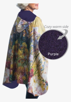 Warmcaper Tiffany Peonies & Iris Purple Raincaper #4152955 Warmcaper Tiffany Peonies & Iris Purple Raincaper #4152955