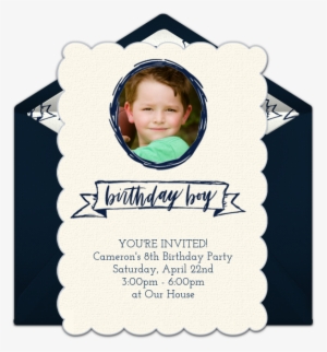 Birthday Boy Photo Online Invitation - 18th Birthday Invitation Png #4153030