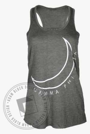 Gamma Phi Beta Crescent Moon Outline Tank Top - Active Tank #4153322