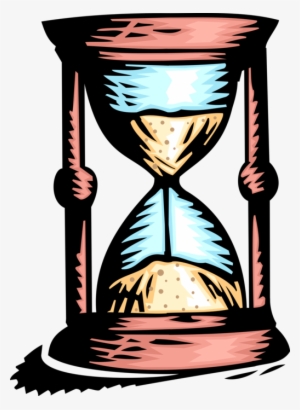 Vector Illustration Of Hourglass Or Sandglass, Sand - Hour Glass Half Full #4155080