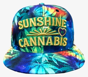 Sunshine Cannabis Galaxy Weed Leaf Hat - Cannabis #4156954