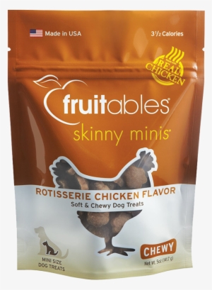 Fruitables Rotisserie Chicken Flavor Soft & Chewy Treats - Fruitables Skinny Minis Dog Treats Apple Bacon - 12 #4157167