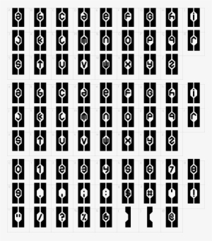 Font Characters - Adhesive Tape #4158187
