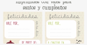 Vale De Regalo De Cumpleaños Para Imprimir #4158356