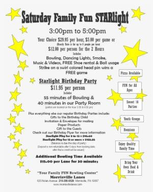 We Also Offer Great Starlight Bowling Party Package - Circle #4158943