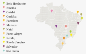 Mapa Do Brasil Com As Cidades Sede - Cidade Sede Da Copa Brasil #4159635