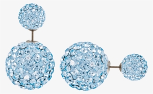 Bonbon Titanium & Light Blue Crystal Earrings #4159991
