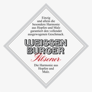 Weissen Burger Pilsner Logo Png Transparent - Pilsner #4161158