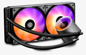 Its Ultra Large, Pure Copper Cpu Block And Its Optimized - Deepcool Captain 240ex Rgb Liquid Cooler #4161319