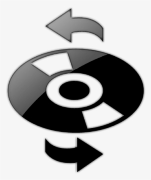 Glossy Black Icon Media Cd Refresh Image - Cd Sign #4162273