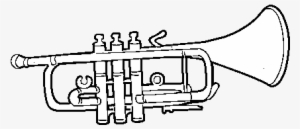 Dibujo De Trompeta Baja Para Colorear - Trompete Desenho #4162838