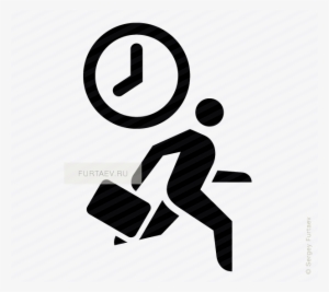 Vector Icon Of Running Man With Briefcase In His Hand - Running Delivery Icon #4163147