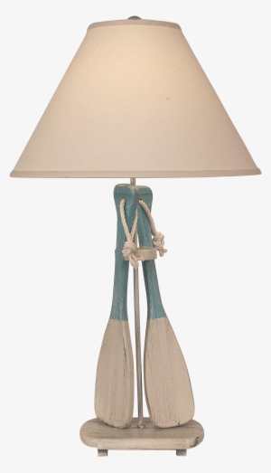 Cottage/turquoise Sea 2-paddles W/ White Rope Table - Electric Light #4164423