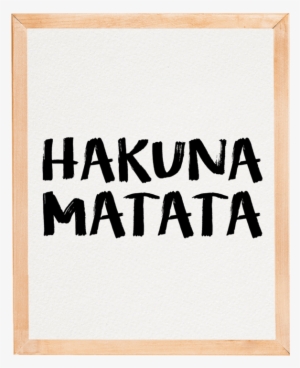 Hakuna Cuadro De Madera Y Vidrio - Glass #4164425