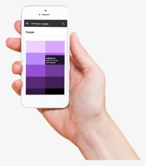 Hand Holding Mobile Phone With Ibm Design Color Swatchbook - Ibm Design Language Css #4164426