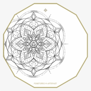 This Design Features Mandala, With A Icosahedron Centre - Draw Sacred Geometry #4164448