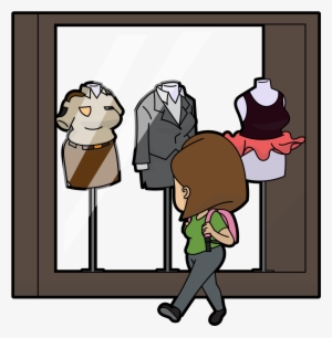 Open - Window Shopping Cartoon #4165752