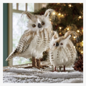 Set Of 2 Snowy Owls - Screech Owl #4166018