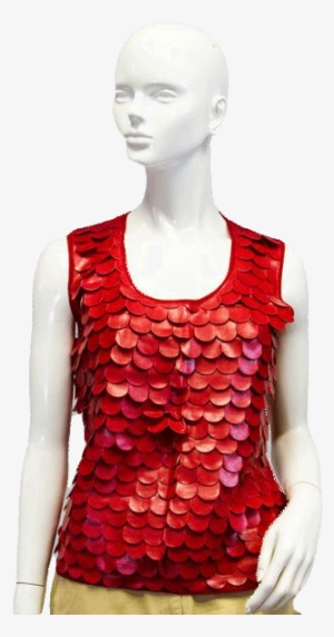 Red Petals Tank Top Vegan Leather Size Xl - Mannequin #4166300 Red Petals Tank Top Vegan Leather Size Xl - Mannequin #4166300