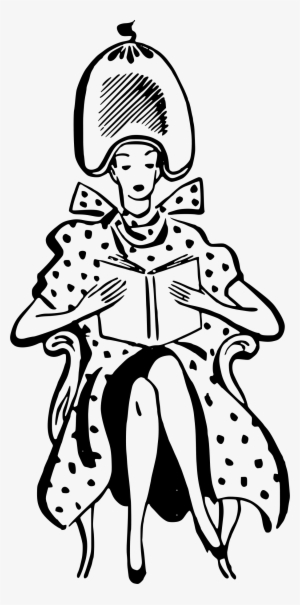 This Free Icons Png Design Of Lady In Hair Dryer #4166450