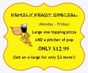 Token Special 1 Pizza Special - Pizza #4167018