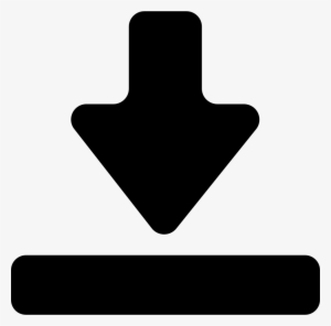 Down Arrow On Horizontal Line Comments - Arrow #4167485