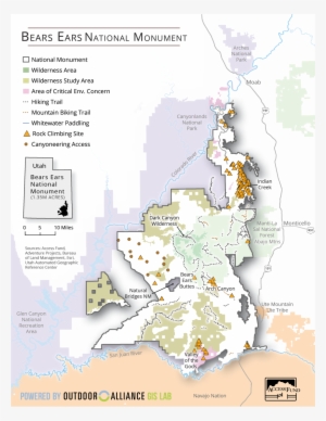 Original Boundaries Of Bears Ears National Monument, - Atlas #4167823