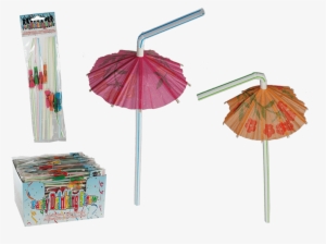 Free Download Sugerør Med Parasol Clipart À Vos Cocktails - Ezee Multicolour Umbrella Straw - 100 Pieces #4168214