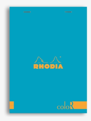 Rhodia Colorr Premium Stapled Notepad, Turquoise, Lined, - Rhodia A5 Pad No.16 - Black - Grid #4168363