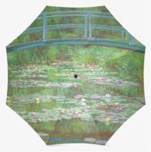Monet Japanese Bridge Water Lily Pond Foldable Umbrella - National Gallery Of Art #4168732