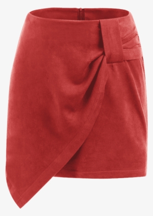 Mini S Overlay Skirt Red Faux Pelmet Suede Bean Wbqtxpf - Pencil Skirt #4168762