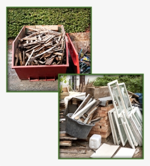 Container Full Of Wood Debris & Windows, Wood, And - Déchets Chantier #4169439