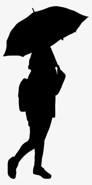 10 Woman With Umbrella Silhouette - Silhouette #4169442