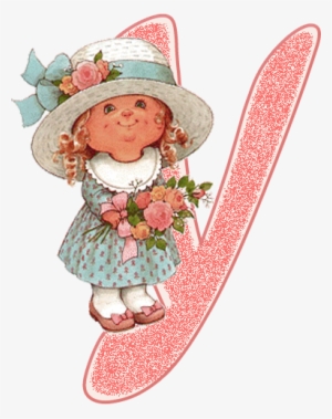 Alfabeto De Nenita Con Flores, Dibujo De Sarah Kay - Dibujos De Sarah Kay Para Imprimir Gratis #4169538