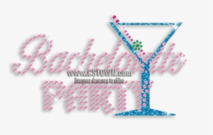 Fancy Bachelorette Party Drinks Iron-on Rhinestone - Iron On Rhinestone Transfer #4169862